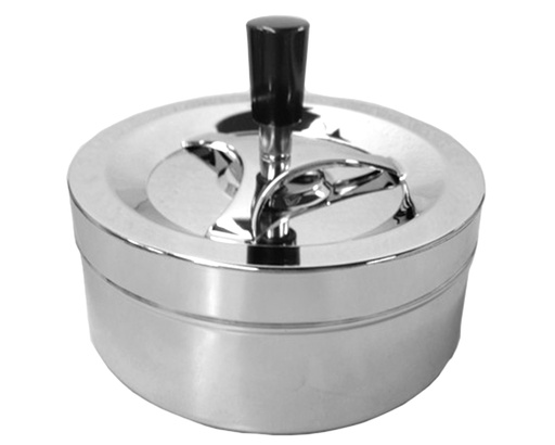 Ashtray Push Chrome 14cm