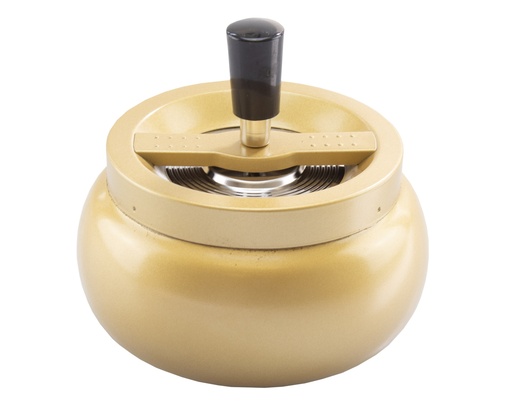 Ashtray Push Gold 13cm