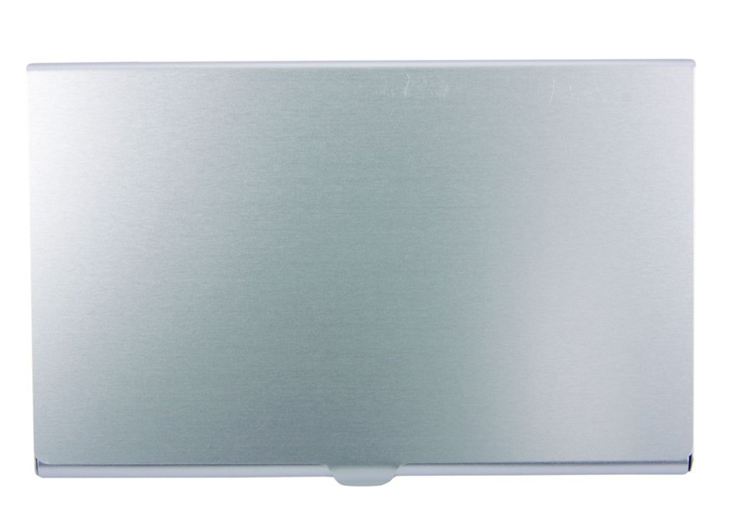 Porte-Cartes De Visite Aluminium Argent Matte