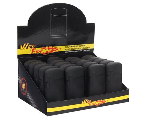 [11710] Briquet Wildfire Jet Black Rubber