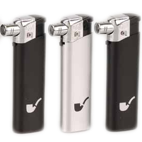 Briquet Pipe Jetable Cool Piezo Noir/Argent