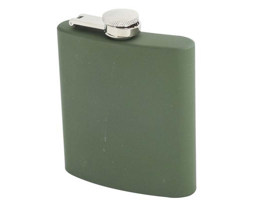 Hip Flask Rubber Green 6oz