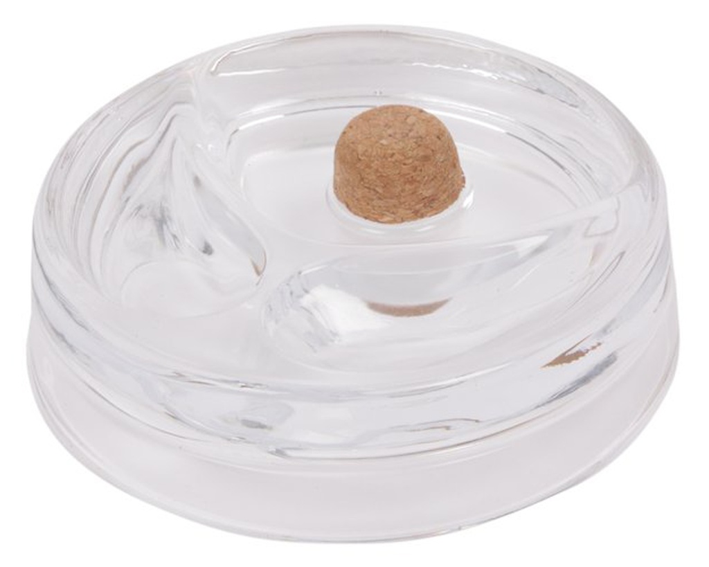 Asbak Pijp Glas Rond 17cm 2 Steunen