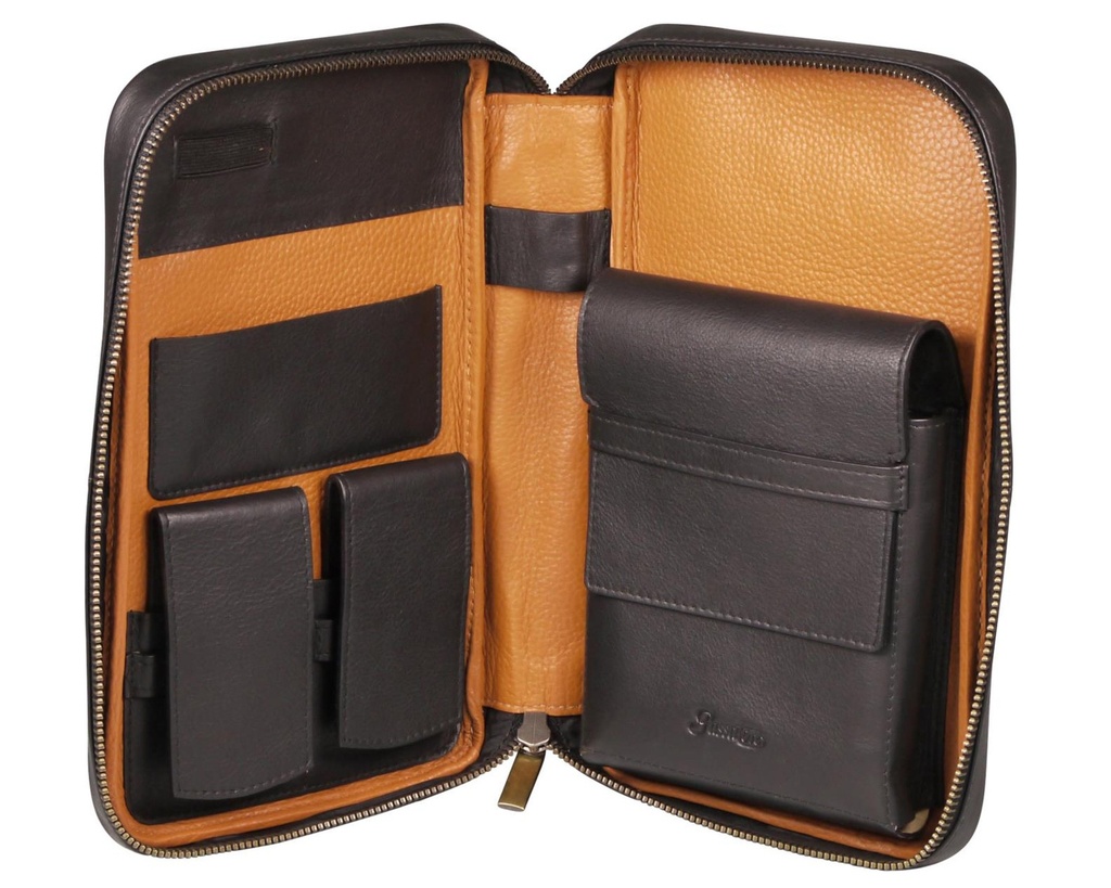 Cigar Pouch Passatore Leather Black 5 Pcs