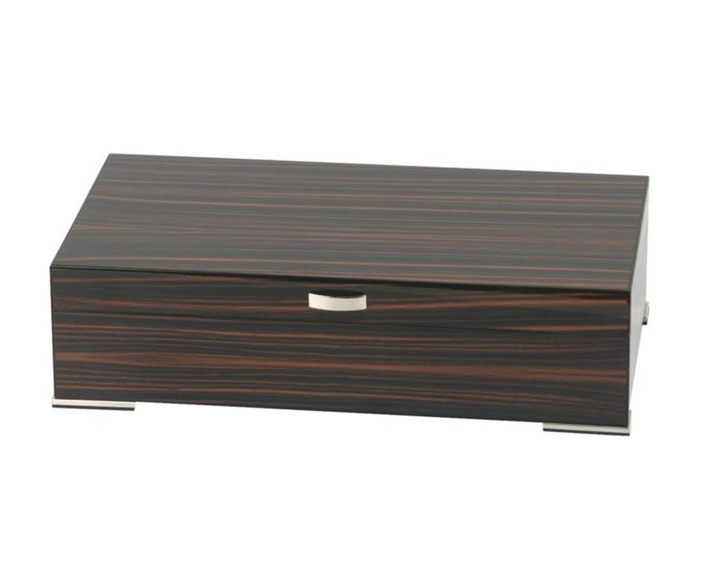 Humidor Makassar Chrome Base - 25 Cigars