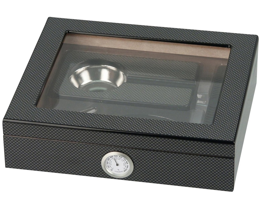 Humidor Carbonlook Set Glastop 15 Cigares