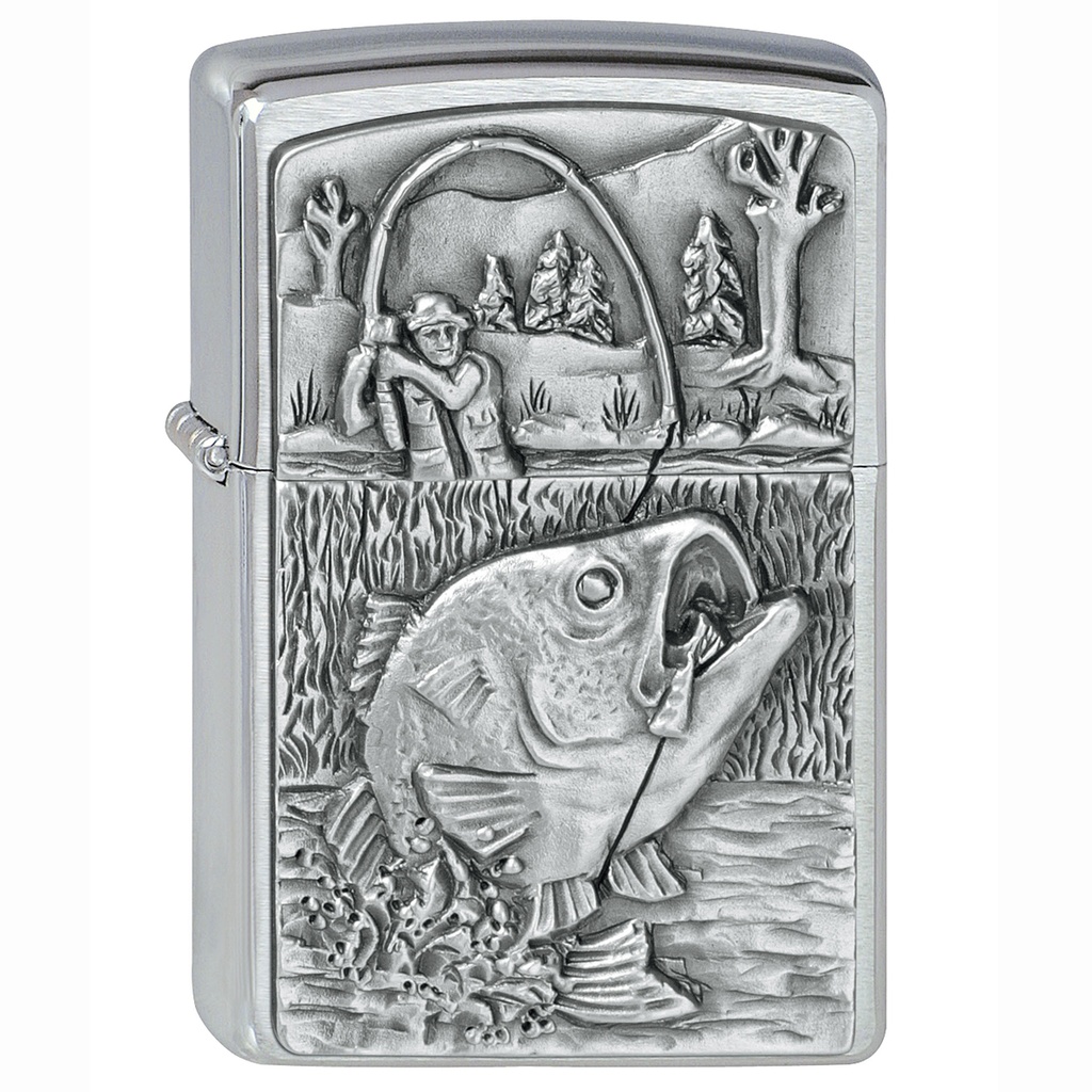 Briquet Zippo Bass Fishing Emblem