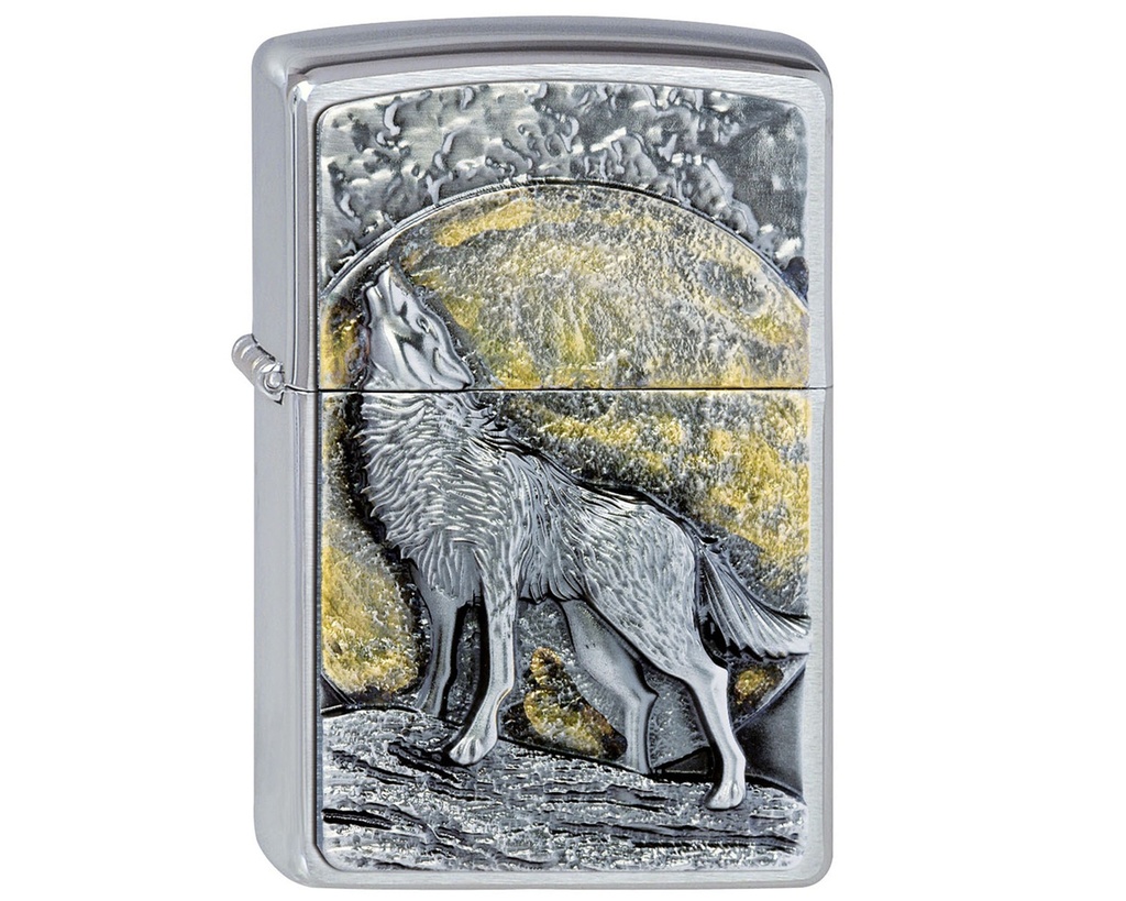 Briquet Zippo Wolf and Moon