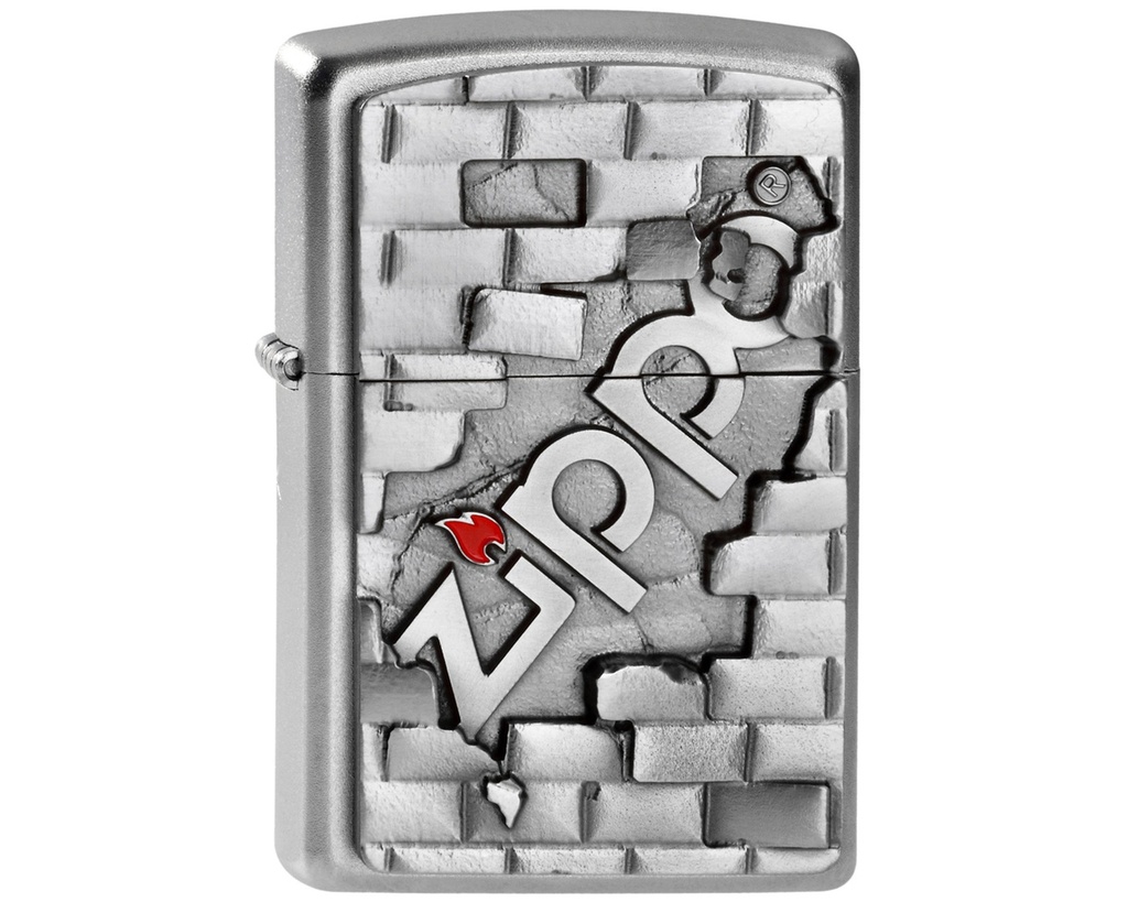 Briquet Zippo The Wall Emblem with Zippo Logo