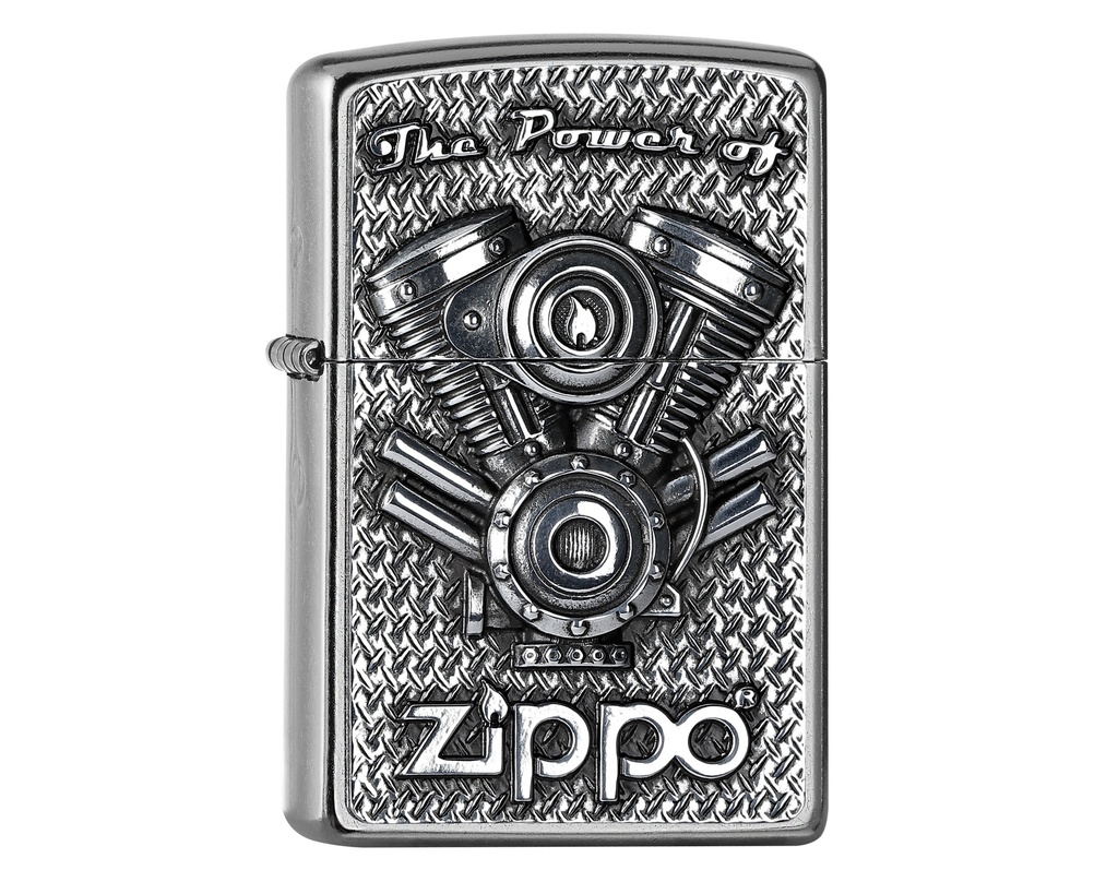 Briquet Zippo V Motor with Zippo Logo