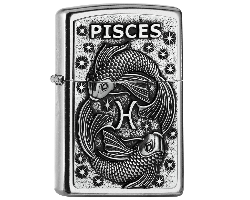 Briquet Zippo Zodiac Pisces Tierkr. V19