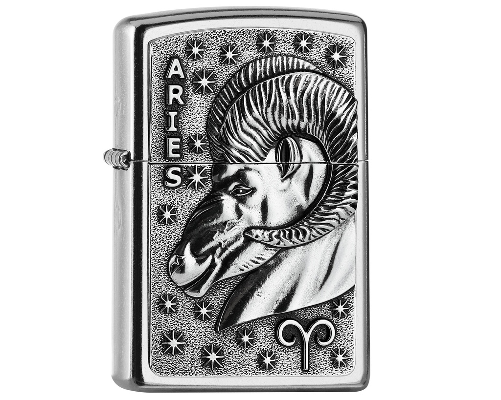 Briquet Zippo Zodiac Aries Tierkr. V19