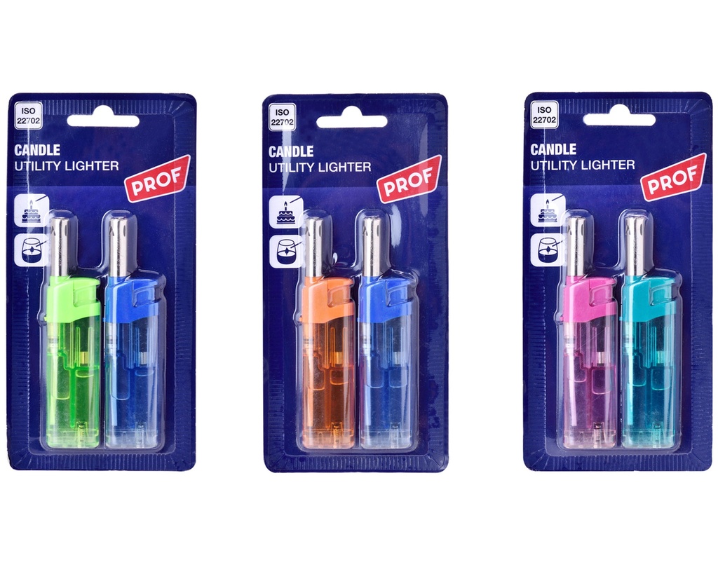 Candle Lighter Prof Cobia Clear 2pc Blister