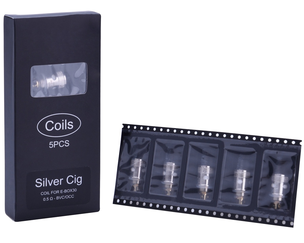 Silver Cig Coil pour E-Box30 (5Pcs)