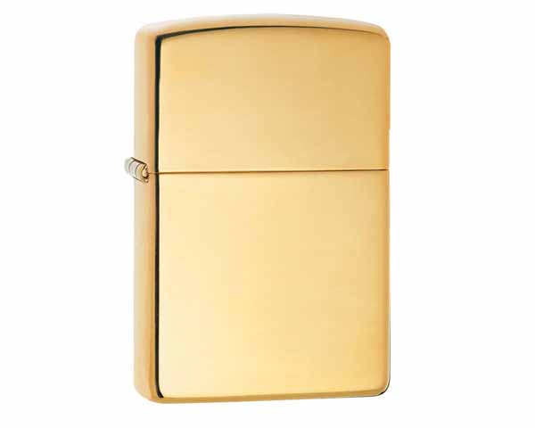 Briquet Zippo High Polished Brass Armor Heavy Wall