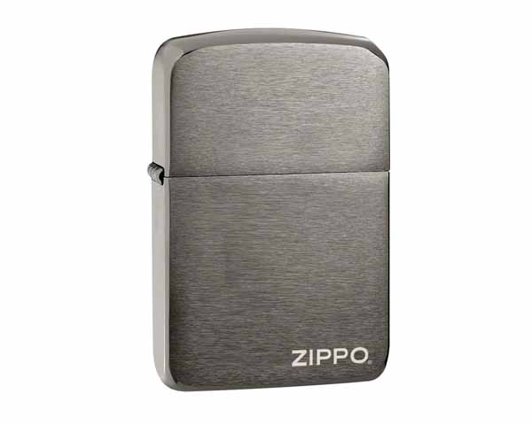 Briquet Zippo 1941 Replica Black Ice with Zippo Logo