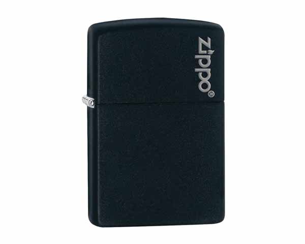 Briquet Zippo Black Matte with Zippo Logo