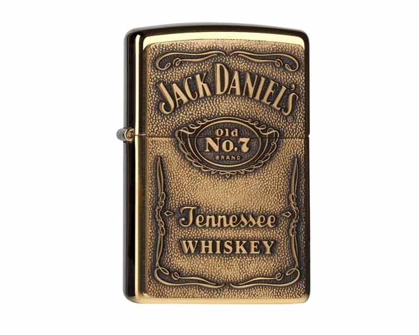 Briquet Zippo Jack Daniel's Label Brass