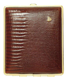 Cigarette Pouch VH 812 Leather Gold Lezard Brown 24ks