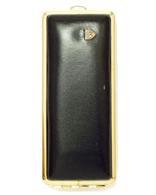 Etui Cigarette VH 813 Cuir Doré Noir 8sks