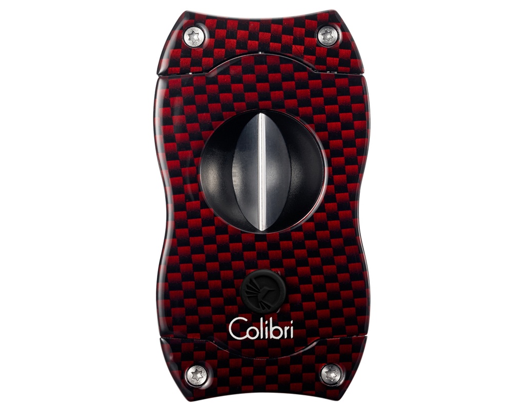 Cigar Cutter Colibri V-Cut Carbon Fiber Red