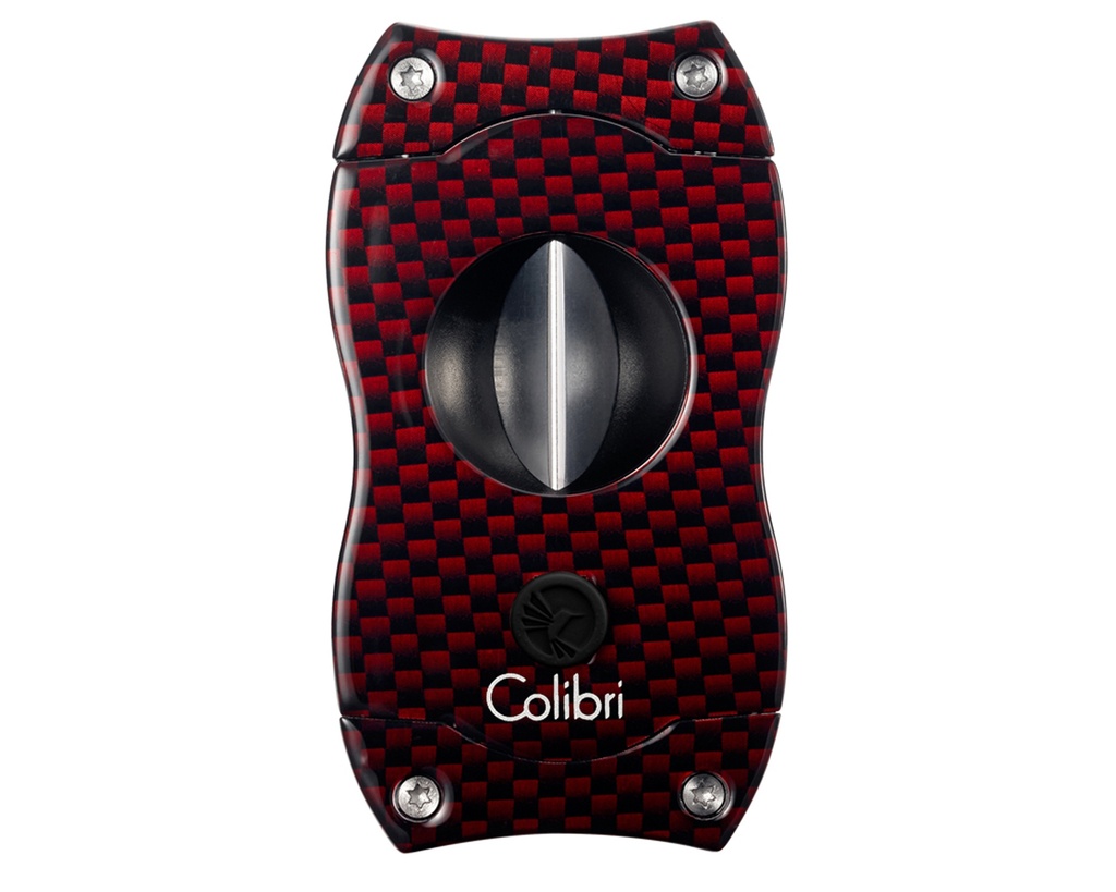 Sigarenknipper Colibri V-Cut Carbon Fiber Rood