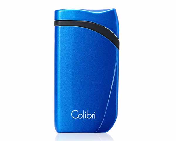 Briquet Colibri Falcon Metallic Bleu