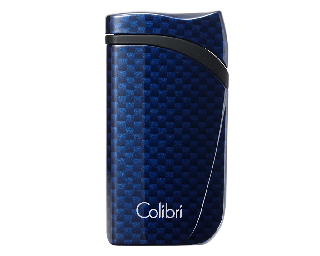 Briquet Colibri Falcon Carbon Fiber Bleu