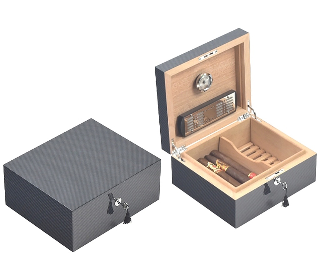 Humidor Lubinski Carbon Vezel - 50 Sigaren