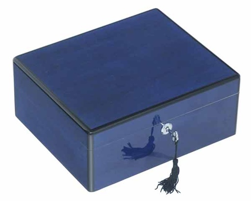 [Q44504] Humidor Lubinski Blauw Hoogglans - 50 Sigaren