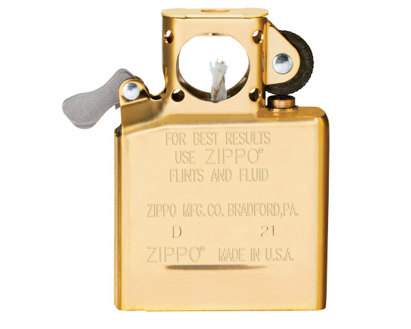 Aansteker Zippo Binnenwerk Pijp Goud Flashed