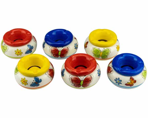 Ashtray Ceramic Butterflies 11cm