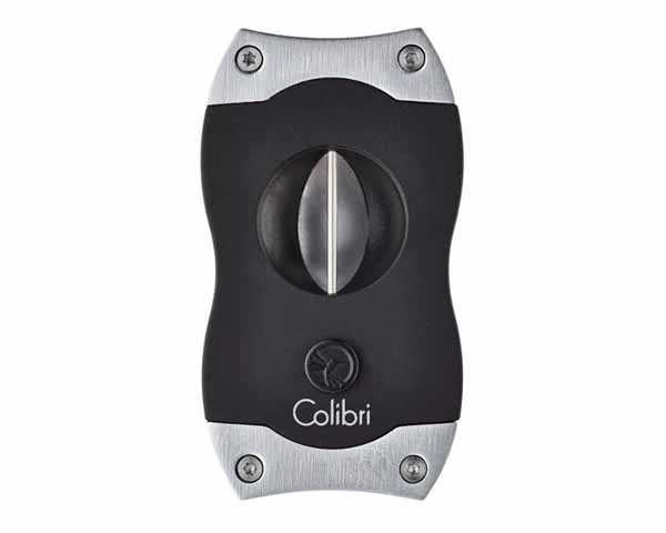 Cigar Cutter Colibri V-Cut Black Brushed Chrome