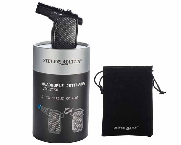 Briquet Silver Match Prague 4 Jet