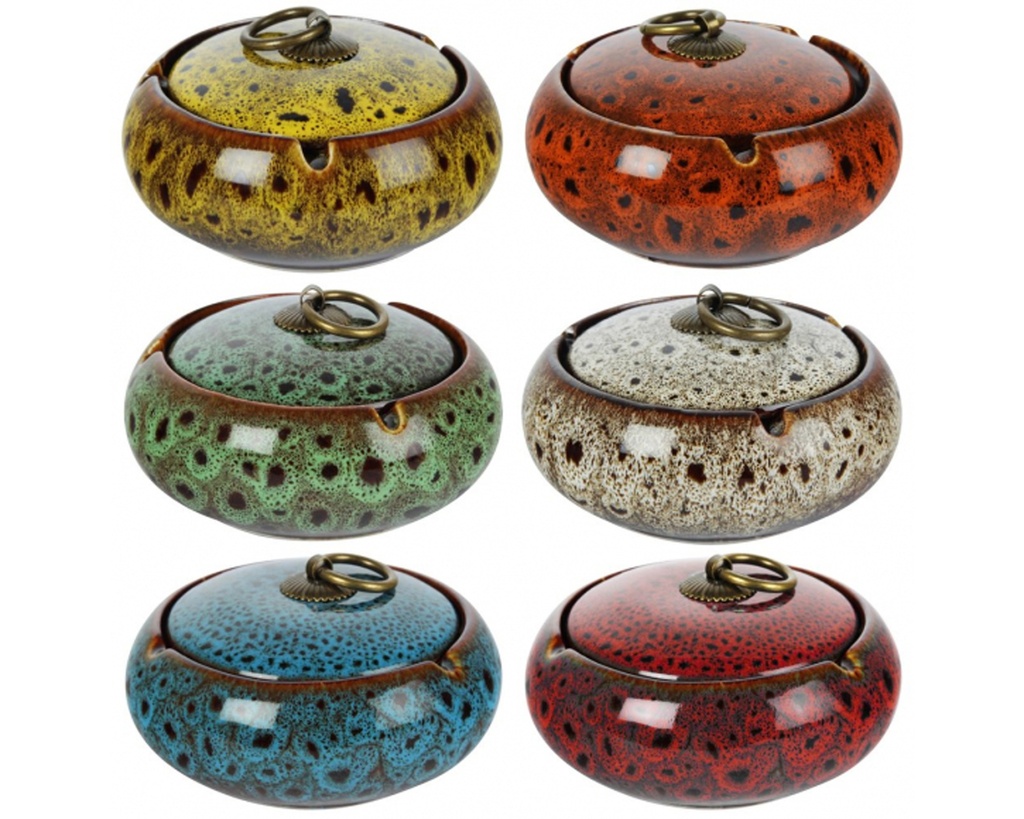 Ashtray Ceramic Oriental Design 11cm