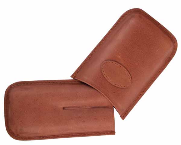 Etui Cigare Cuir Brun 2 Robusto