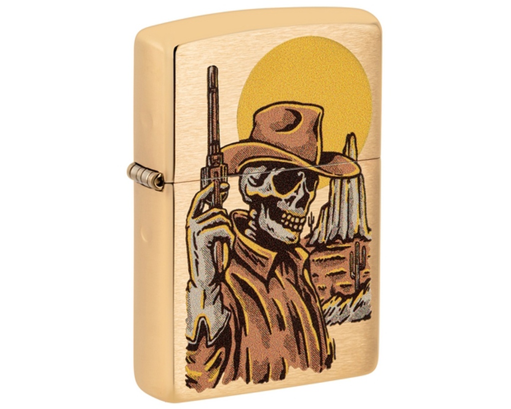 Lighter Zippo Wild West Skeleton Design