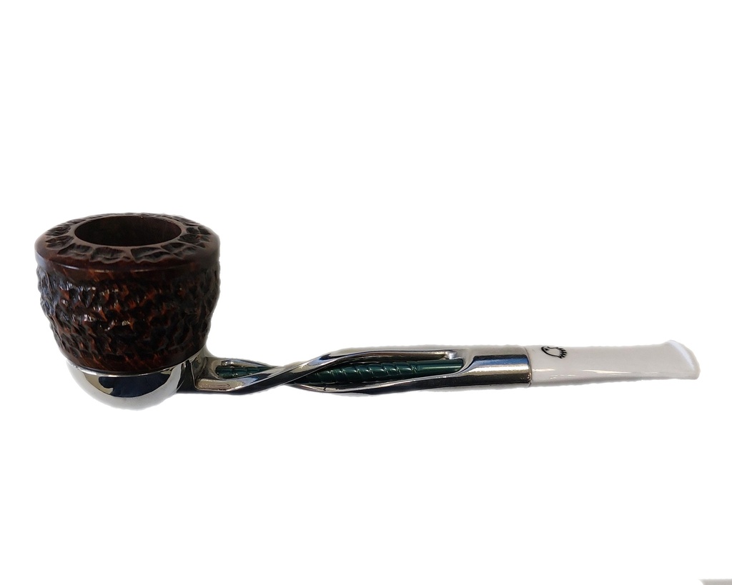 Pipe Falcon Twist Tube Droite Vert Embout Blanc