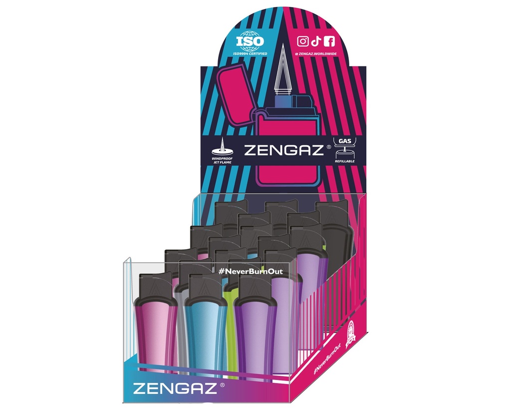 Lighter Zengaz ZL7 Slimmy Jet Rubberized Metallic