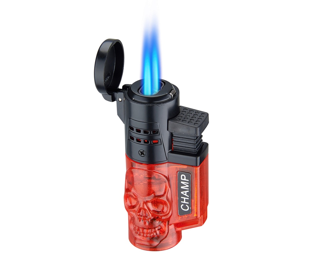 Lighter Champ 3D Skull Double Blueflame