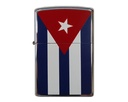 Briquet Essence Chrome Cuban Flag