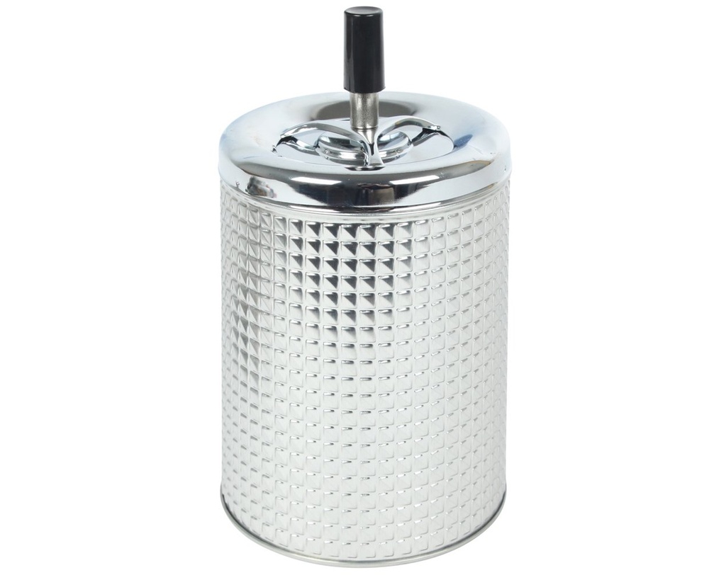 Cendrier Poussoir Biggy Argent 11cm-20cm