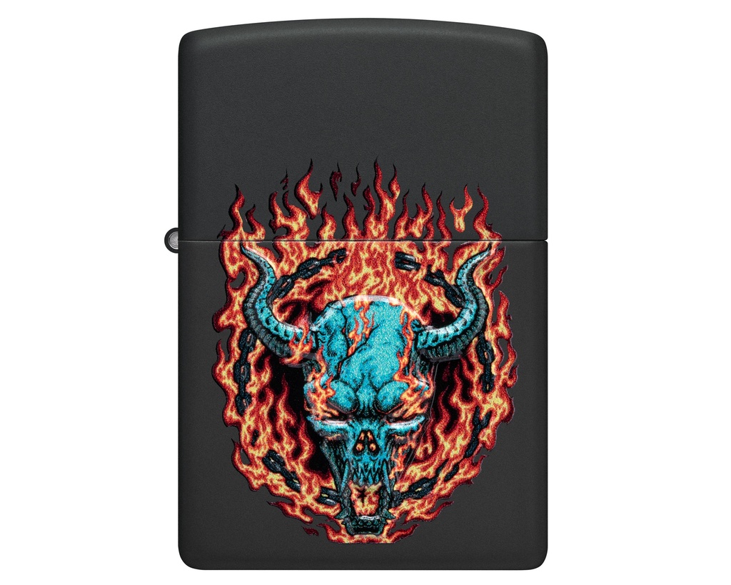 Briquet Zippo Burning Devil Design