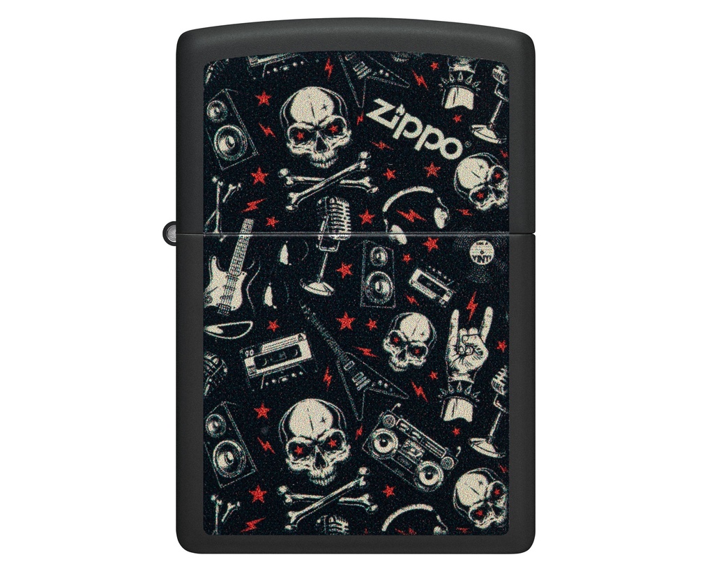 Briquet Zippo Grunt Pattern with Skulls