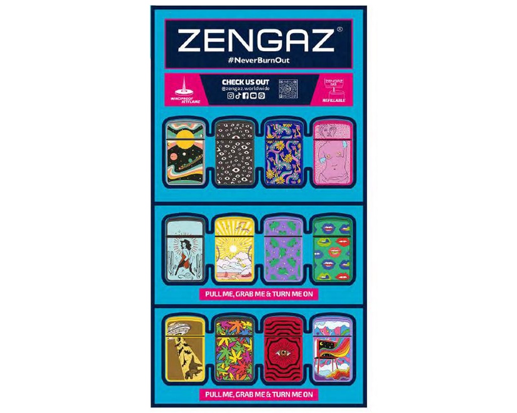 Briquet Zengaz ZL12 Royal Jet Cube Display V13