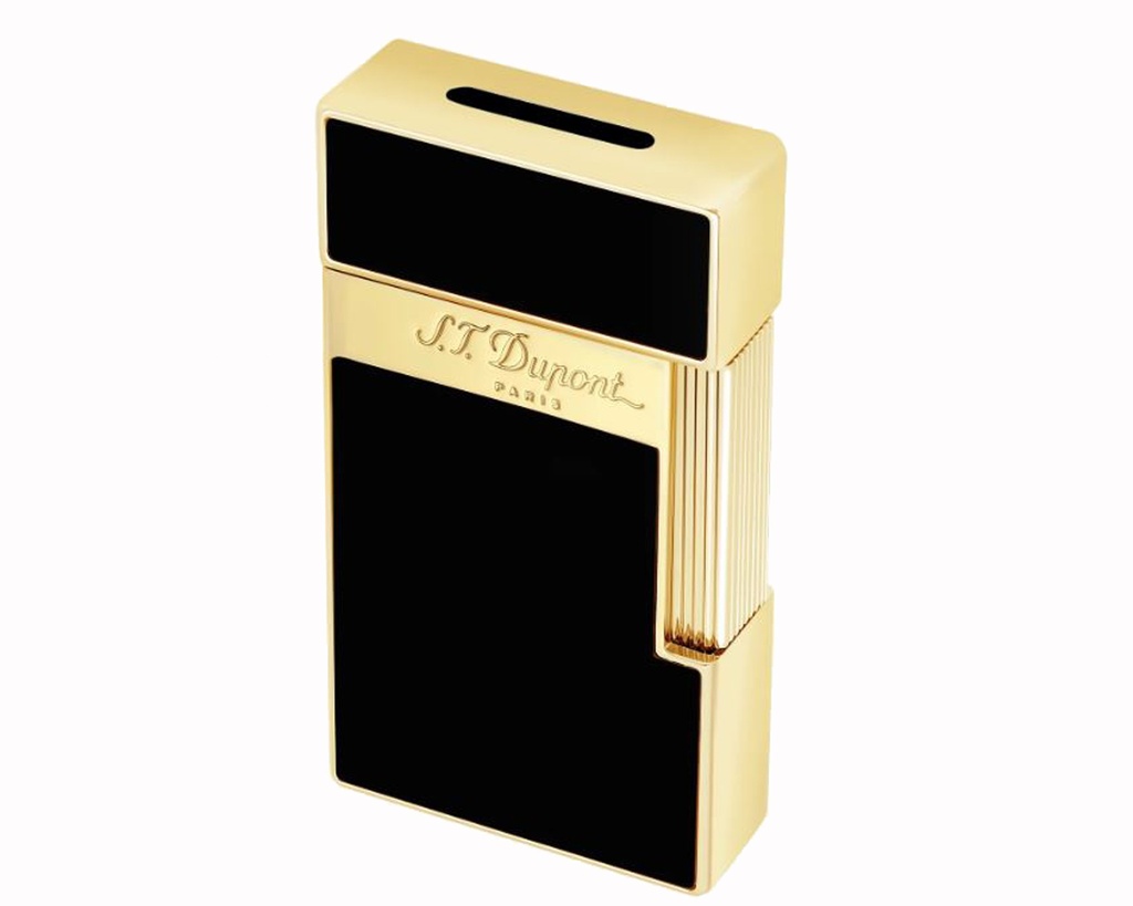 Briquet Dupont Biggy Noir Laque Dore