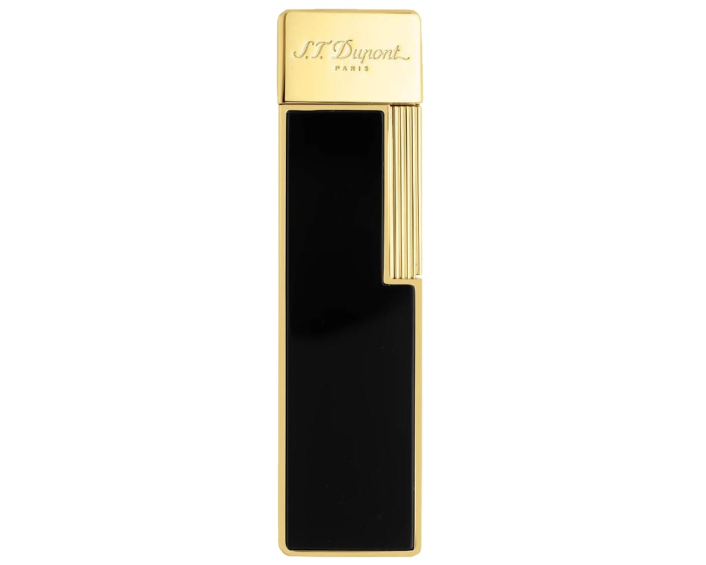 Briquet Dupont Twiggy Noir Laque Dore