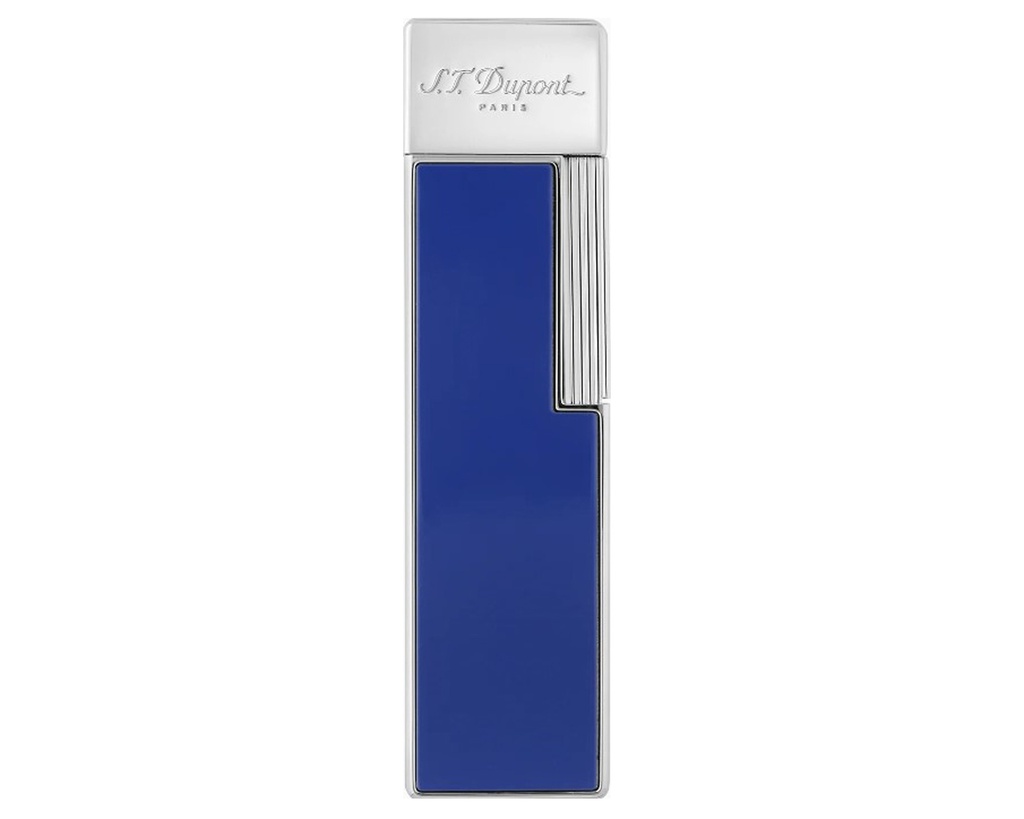 Briquet Dupont Biggy Bleu Laque Chrome