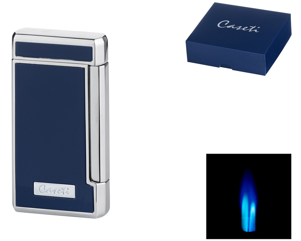 Briquet Caseti Paris Double Jet Bleu