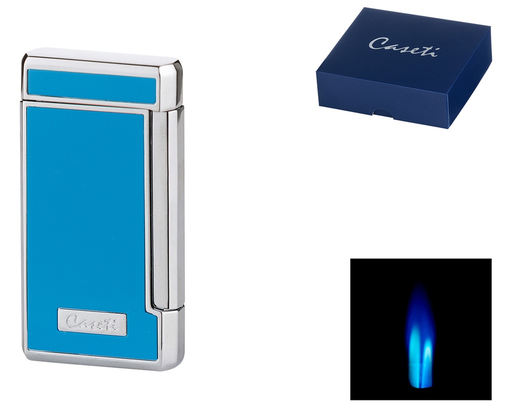 Briquet Caseti Paris Double Jet Bleu Clair